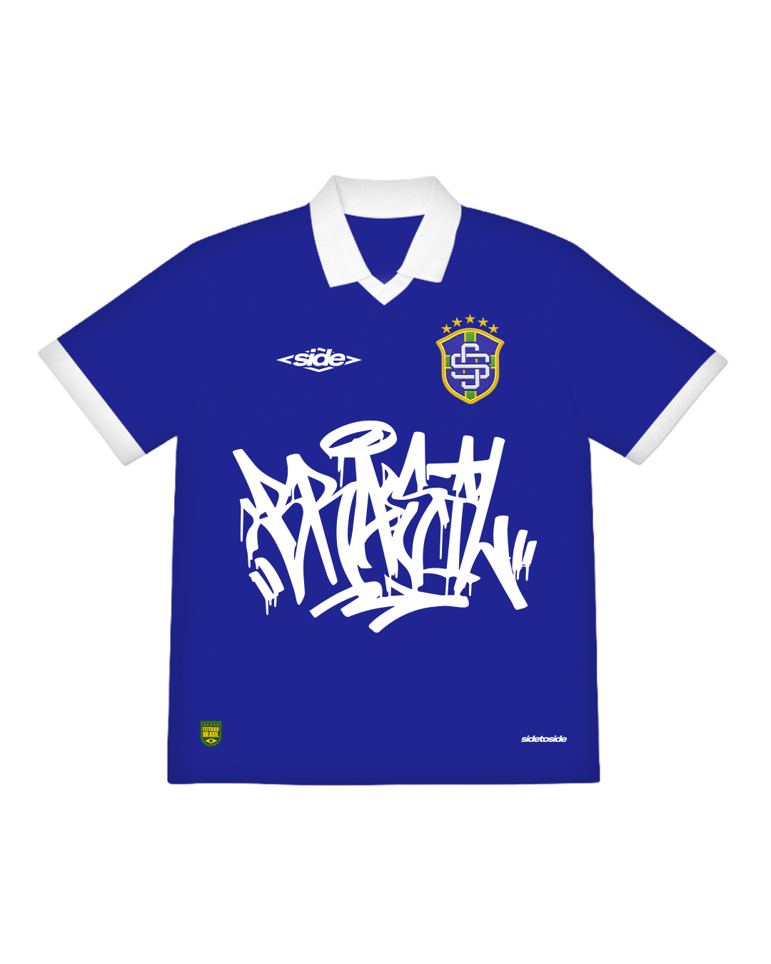 Camiseta Side Brasil - Azul