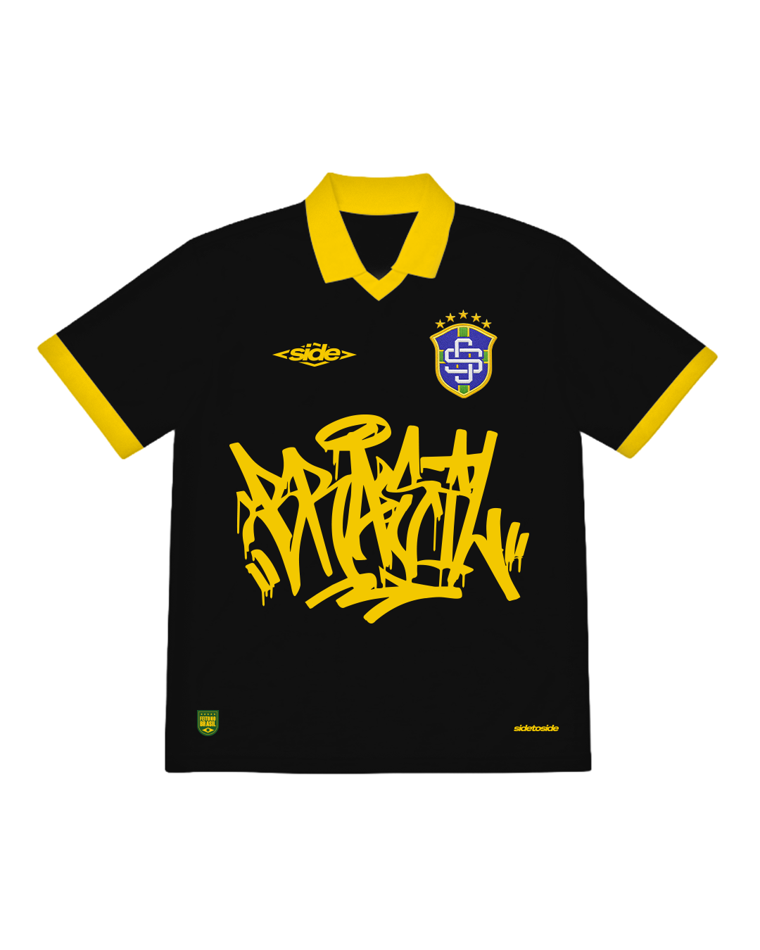 Camiseta Side Brasil - Preta