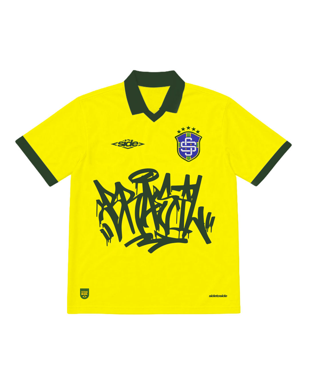 Camiseta Side Brasil - Amarela